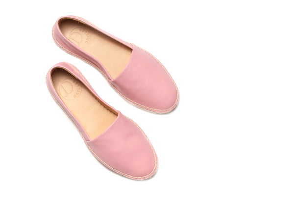 Pink deals leather espadrilles